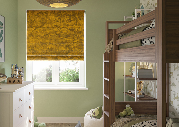 Cyrus Crushed Velvet, Golden - Roman Blind - Image 3